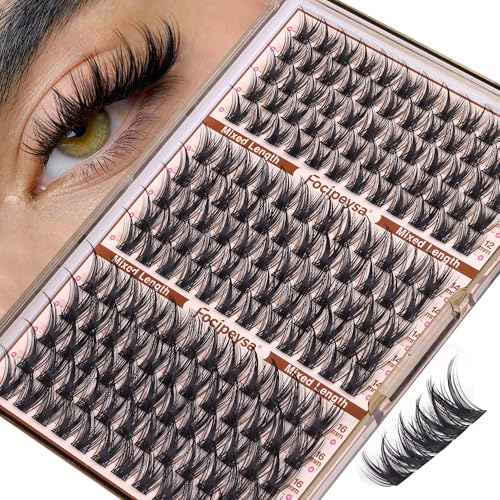 Focipeysa Wispy Lash Clusters - 12-16mm Natural Eyelash Extensions