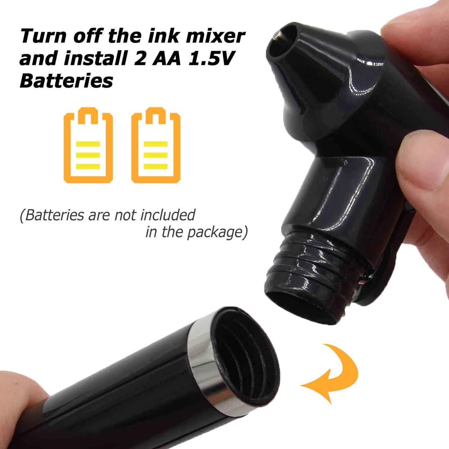 Tattoo Ink Mixer Machine - Pigment Mixer with 100 Ink Mixing Sticks Black Electric Color Mixer for Makeup Tattoo Supplies