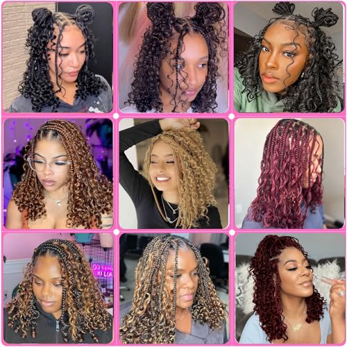 Black Deep Wave Human Braiding Hair 16 Inch Bulk for Boho & Knotless Braids - 1 Bundle