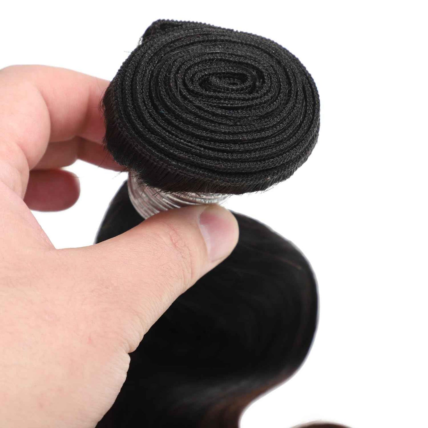 ANMETAN Chestnut Brown Ombre Color T1B/2/30 Human Hair Body Wave Single Bundle, Thick 12A Brown 3 Tone Ombre Bundles With Dark Roots 100% Remy Hair Wavy Sew In Quick Weave Keep Soft after Washes 12 IN