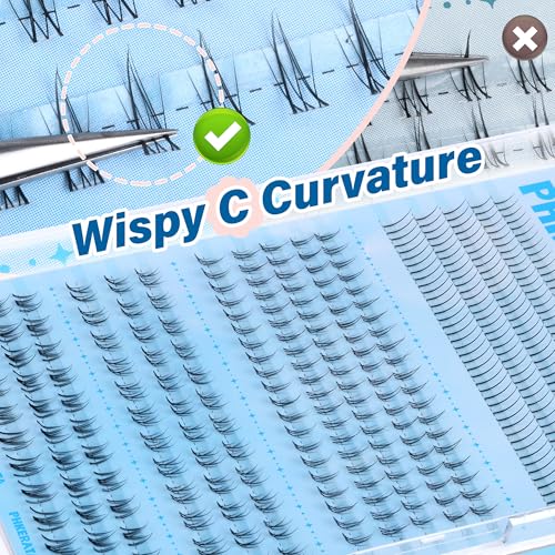 4 Style Bottom Lashes Natural Bottom Lash CLusters Lower Manga Eyelash Clusters 372pcs Anime Fairy Individual Lashes Bottoms DIY Eyelash Extensions, 5-7mm