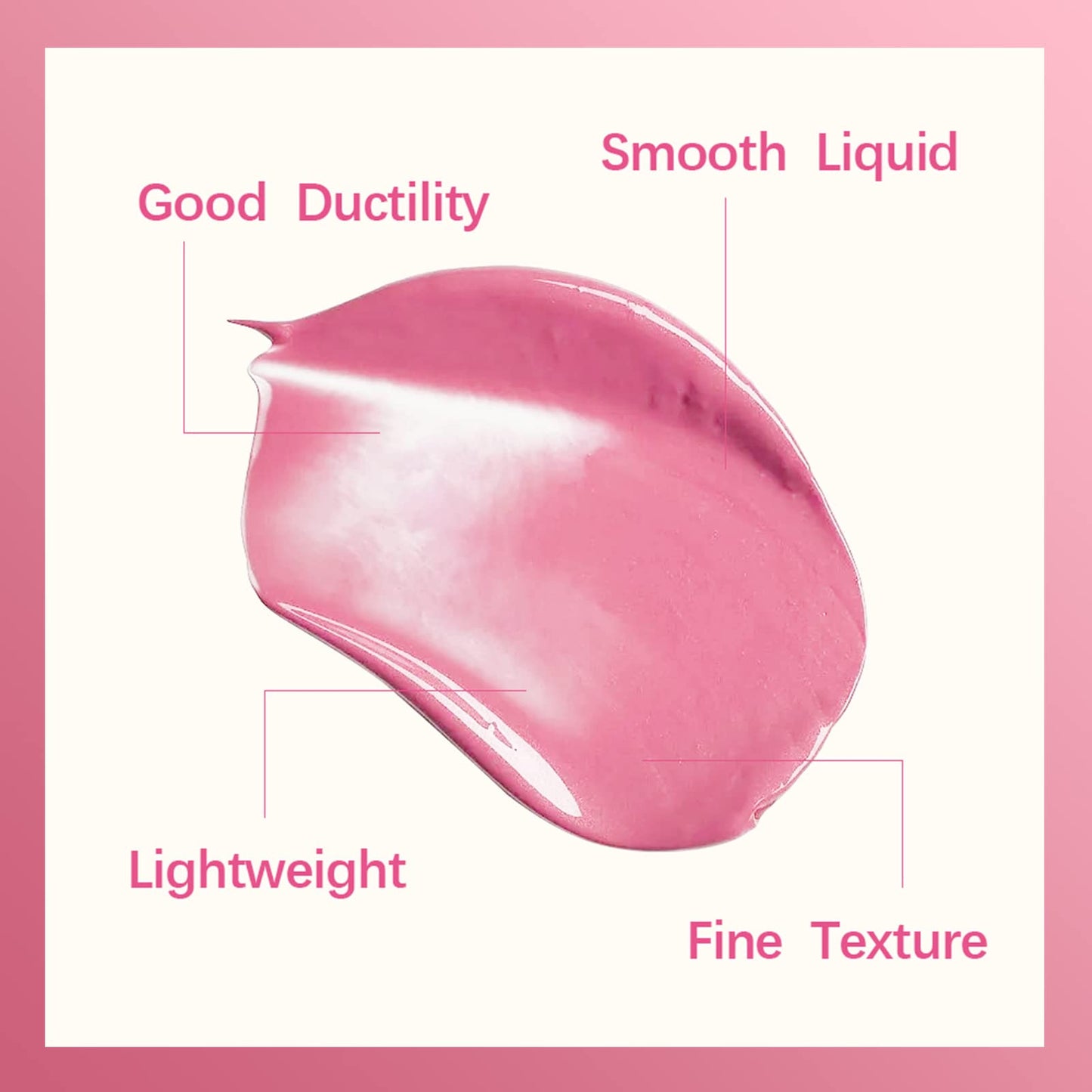 Erinde 2 Colors Liquid Highlighter and Blush Set, Natural Matte Face Blush, Natural Glossy Liquid Illuminator for Face and Body, Lightweight Blendable Silky Smooth Texture, Cruelty-free