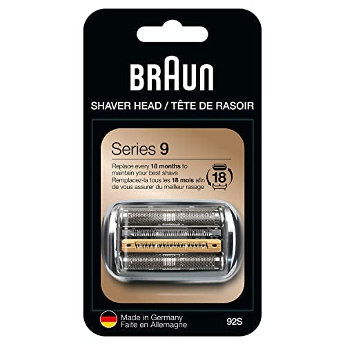 Braun Series 9 Men's Electric Shaver Replacement Head, 92S Silver