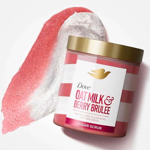 Dove Sugar Body Scrub Oat Milk & Berry Brulée 15 oz