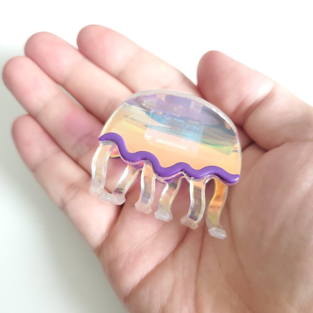 Jellyfish Hair Clip,Cellulose Acetate Hair Clips,Small Claw Clips for Women,Hair Accessories