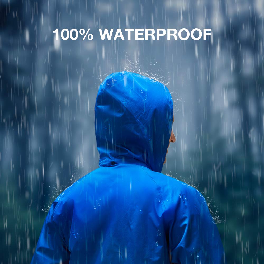 TIDEWE Rain Suit, Waterproof Breathable Lightweight Rainwear (Blue Size S)