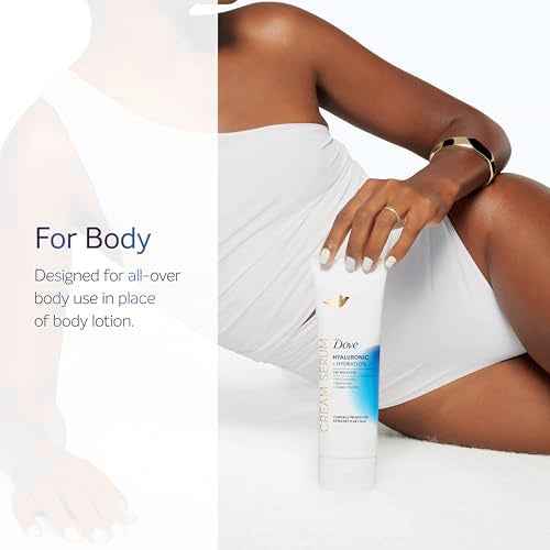 Dove Cream Serum Hyaluronic + Hydration for Extra Dry, Flaky Skin, with Pro-Ceramides, Niacinamide and Collagen Peptides Lotion, 8 oz