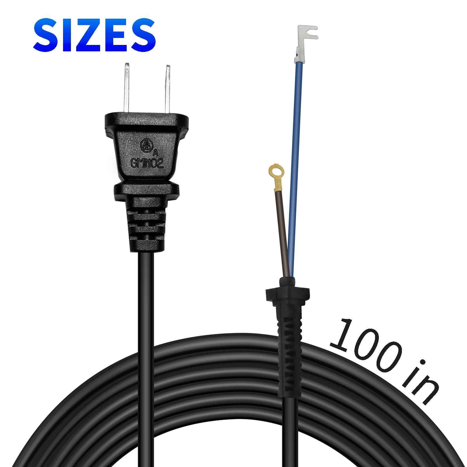 Replacement Power Cord for Wahl Clippers 00647-500 - 100 Inch Extension Cable for Magic Clip, Super Taper, 5-Star Senior, Balding, 8466, 8467, 8147& More