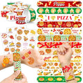 Pizza Party Favors Set - 24 Slap Bracelets & 36 Temporary Tattoos