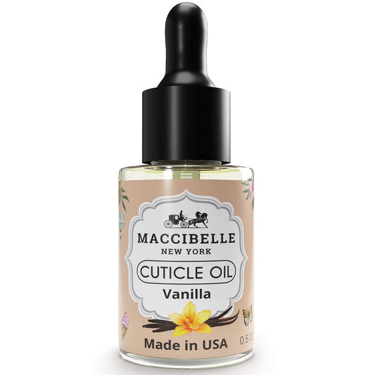 Maccibelle Cuticle Oil 0.5 oz - Heals Dry Cracked Cuticles (Sweet Vanilla, 0.5 Fl Oz)