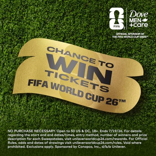DOVE MEN + CARE Limited Edition FIFA Body Wash & Deodorant Regimen Pack 2 Count Striker Swag for Men for Hydrated Soft Skin & Odor Control