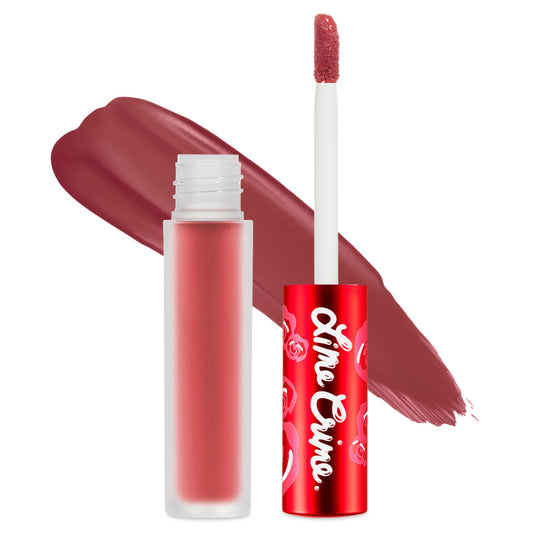 Lime Crime Velvetines Liquid Matte Lipstick, Riot (Red Brown) - Bold, Long Lasting Shades & Lip Lining - Stellar Color & High Comfort for All-Day Wear - Talc-Free & Paraben-Free