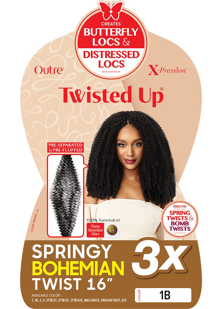 Outre Xpression Twisted Up Springy Bohemian Twist 3X (16", 2T1B/27)