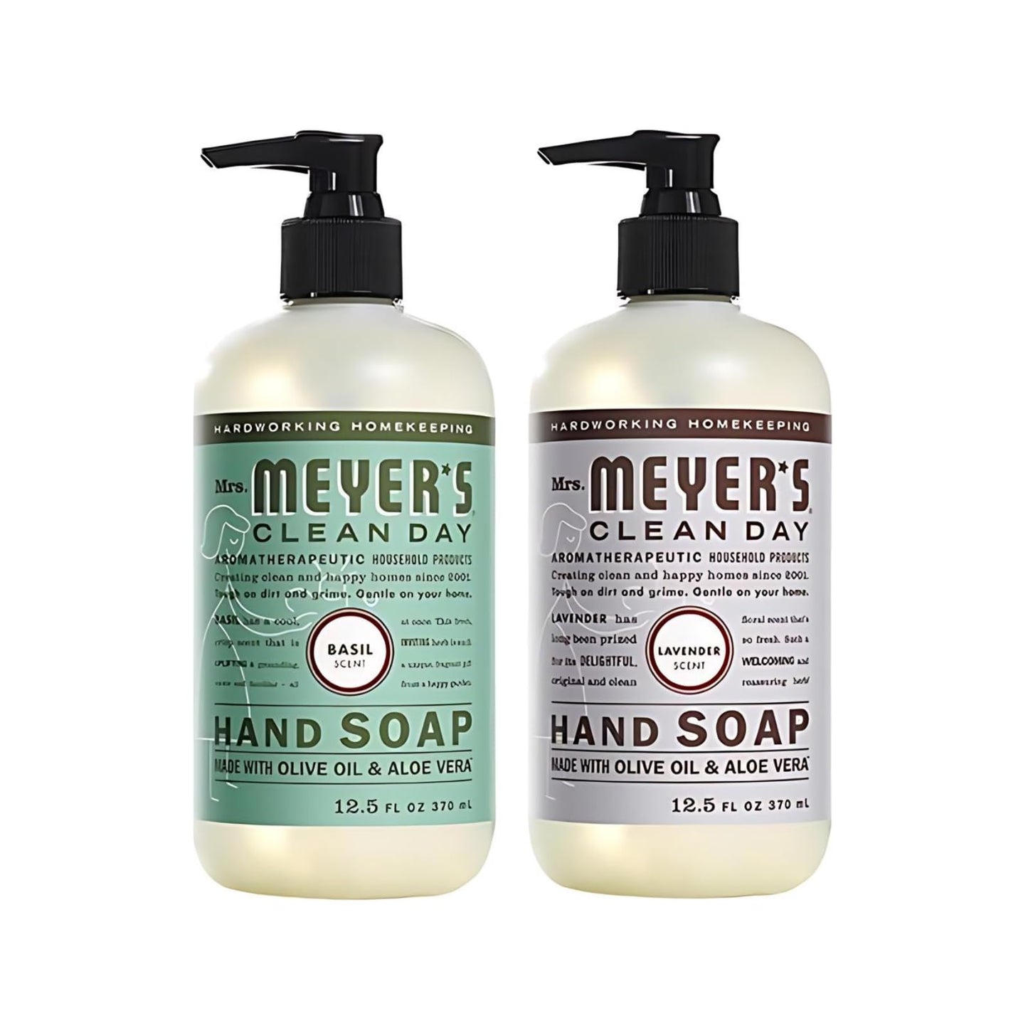 Mrs. Meyer's Basil + Lavender Liquid Hand Soap Variety Pack, 12.5 oz.