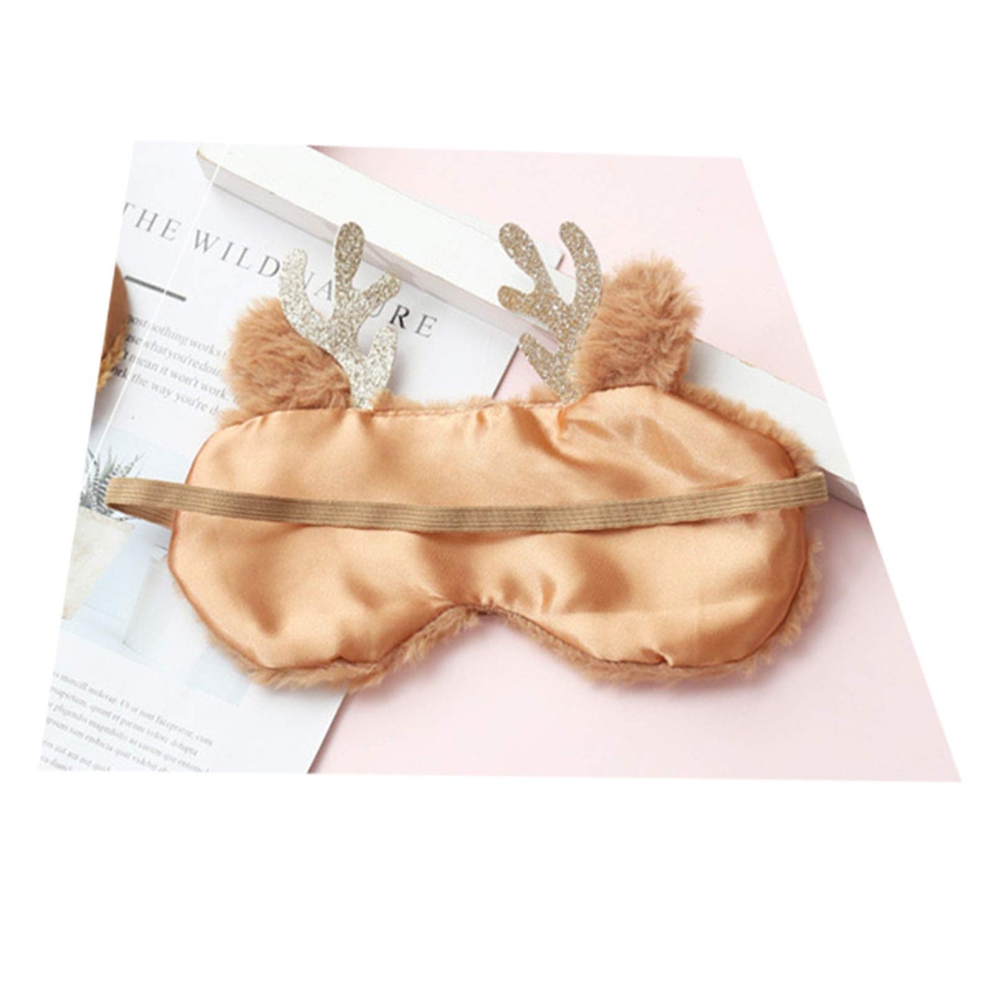 HXINFU Merry Christmas Eye Mask Elk Antler Sleep Mask for Men Blackout Funny Gifts