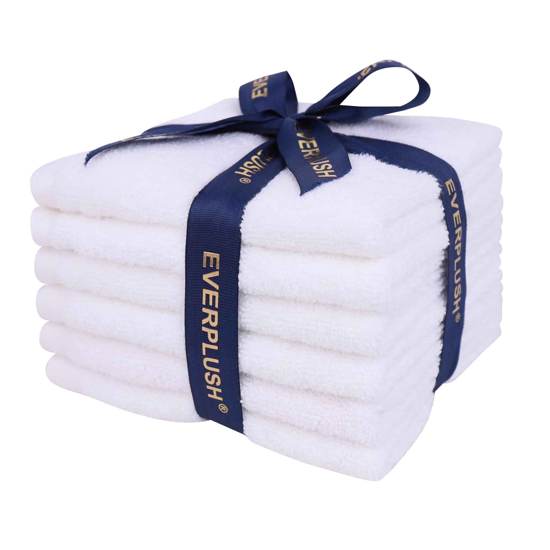 Everplush Country Terry Face Towel 6-Piece Set - Cotton Combined with Microfiber, High Absorbency, Extra Soft, Suitable for Face Cleansing & Baby Care, Lint-Free, Multi-Purpose