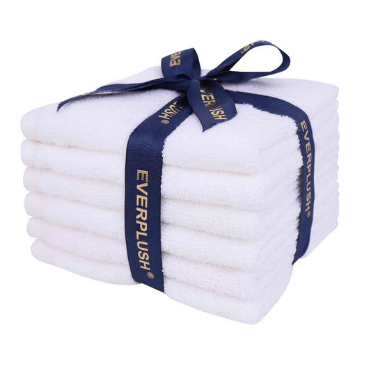 Everplush Country Terry Face Towel 6-Piece Set - Cotton Combined with Microfiber, High Absorbency, Extra Soft, Suitable for Face Cleansing & Baby Care, Lint-Free, Multi-Purpose
