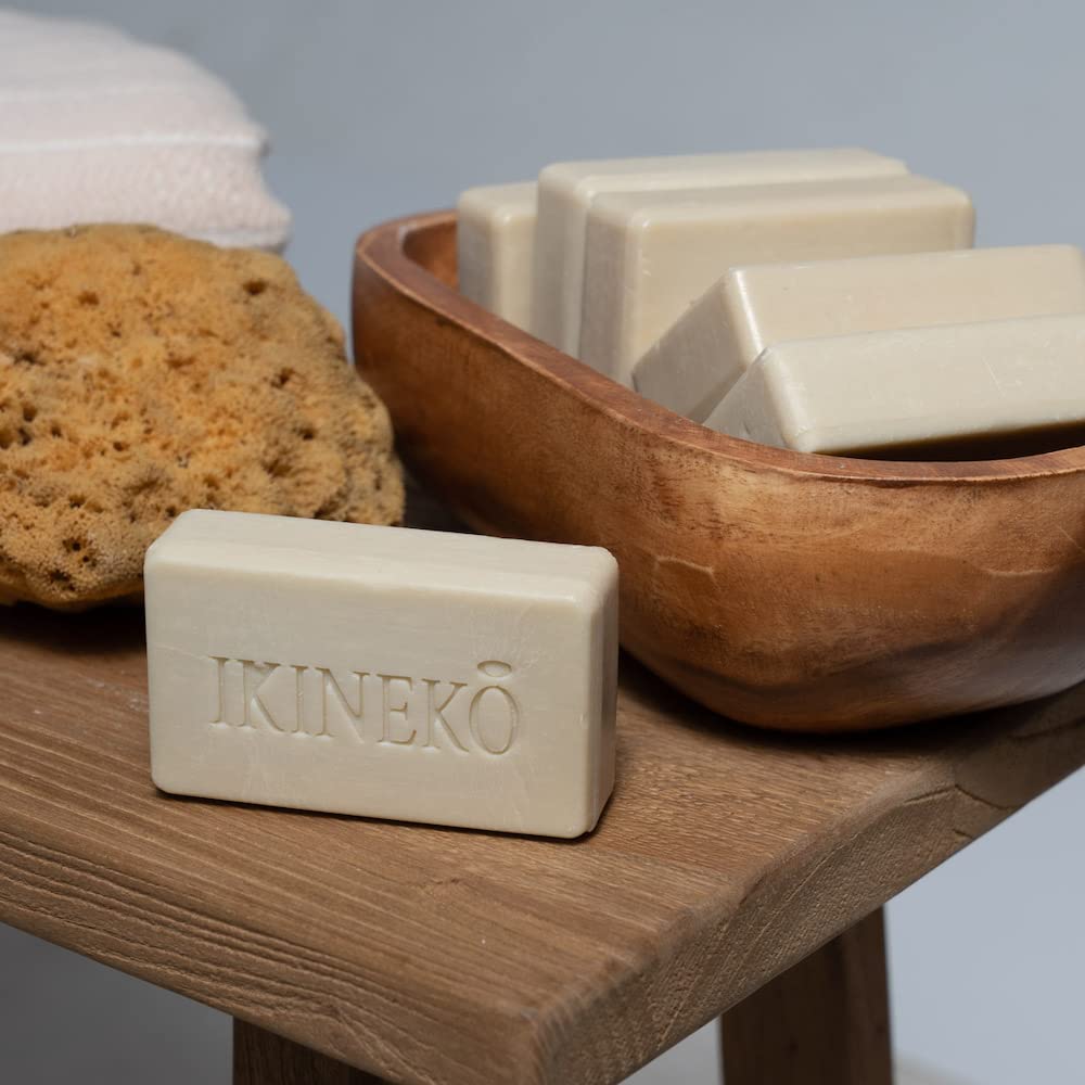 IKINEKO No1 Pure Olive Oil Soap Bar - Pack of 4 - Plant Based Natural Ingredients - For All Skin Types - Handmade - Hammam Scented - 125gr