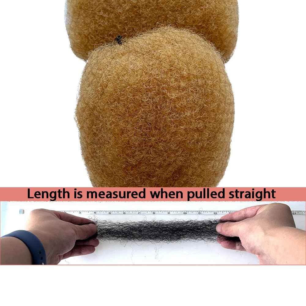 Tight Afro Kinky Human Hair for Dreadlocks,Ideal for Making Locs,Repair Extensions,Twist or Braids 2 Bundles/Package Honey Blonde #27 8inch