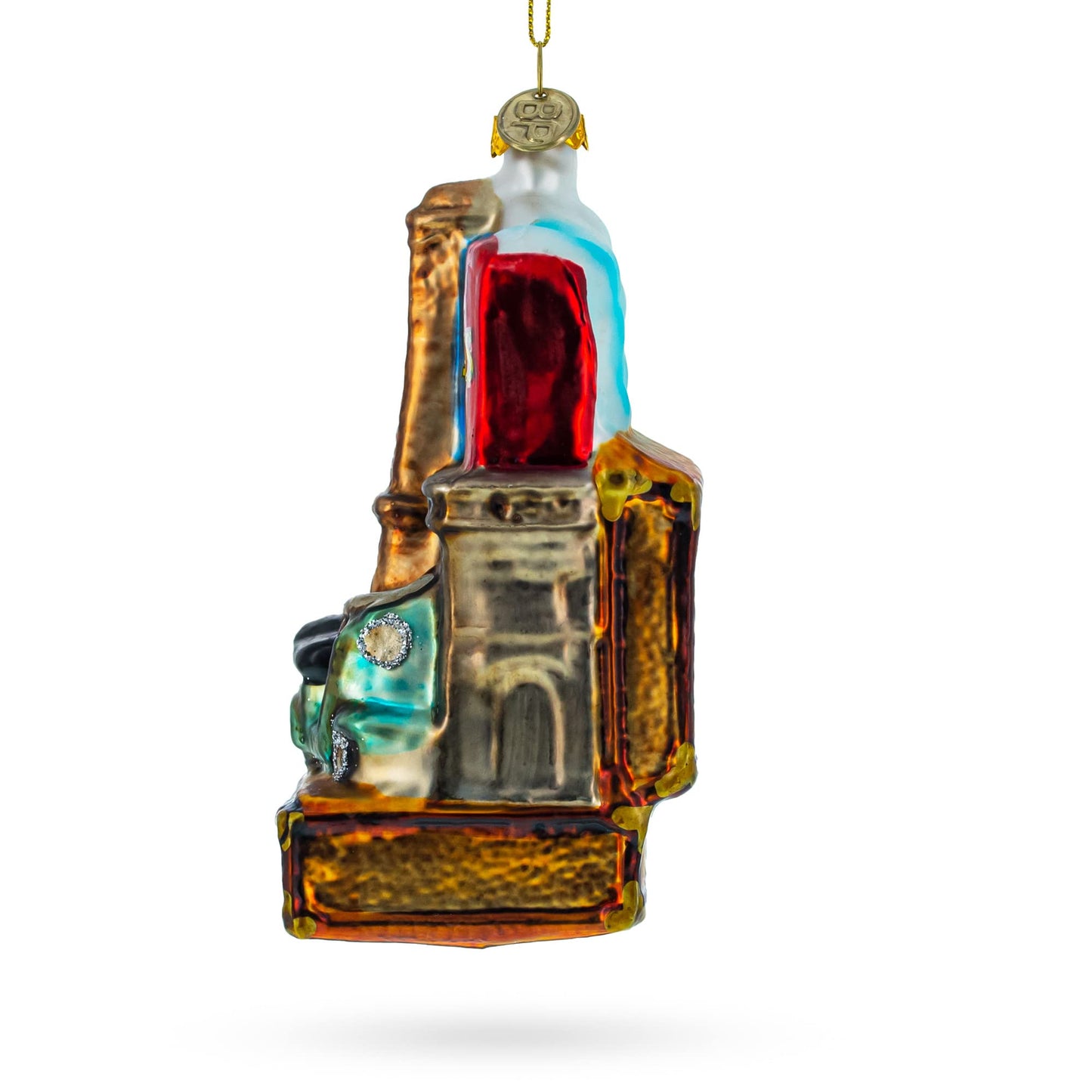 Landmarks in Paris, France Blown Glass Christmas Ornament