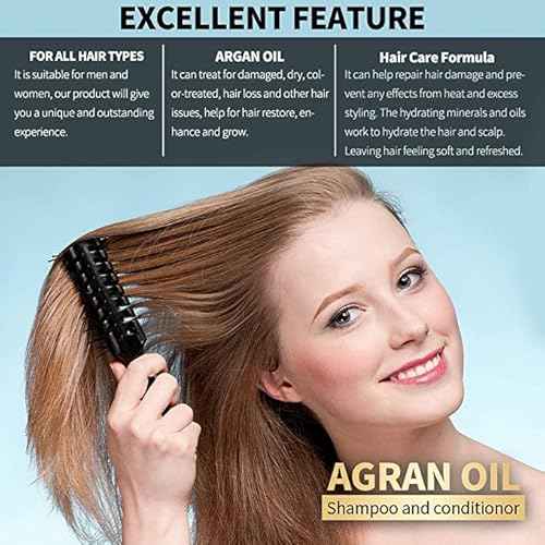 Cab's Argan Oil Shampoo and Conditioner Set for Women and Men - Best Gift for Damaged, Thinning Hair, Curly or Frizzy Hair - Paraben Free 2 x 16.9 fl oz