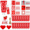 144 Pcs Valentine's Day Lip Balm Hand Cream Set Party Favors, Include 36 Red Valentine Lip Balm 36 Moisturizing Hand Cream 36 Bags 36 Love Cards and Ropes for Women Accessories Gifts
