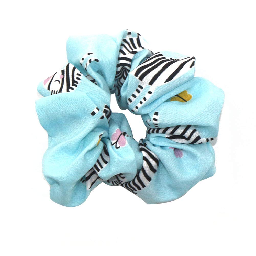 Fodattm 4PCS Elastic Hair Scrunchies Hair Bands Hair Ties Scrunchy Hair Rope Ponytail Holder for Women (Zebra pattern)