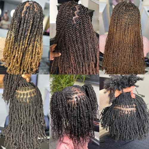 Afro Kinky Curly Human Hair Bulk for Permanent Micro Locs/Twists/Braids - Repair Locs - 1 Pack 50 Gram (1B, 18inch)