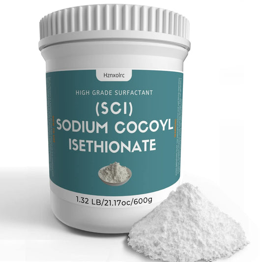 21.17 oz Sodium Cocoyl Isethionate, Premium Sodium Cocoyl Isethionate (SCI) Powder, Amazing Bubbles, Gentle on Skin, Biodegradable, Suitable for Making Bath Bombs, Bath Truffles and More