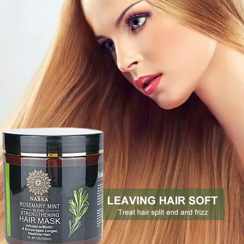 NABKA Rosemary Hair Mask for Thickening Growth, 16.9 oz