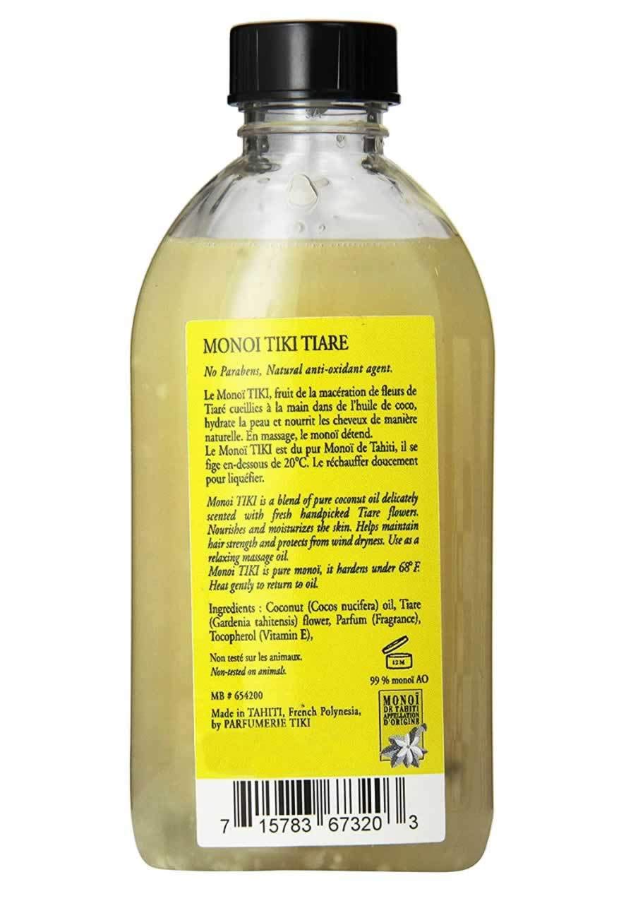 Monoi Tiki Tahiti - Tiare Coconut Oil - Original Tahitian Gardenia Fragrance - For Hydrated Skin and Hair - 4 fl. oz. (Pack of 2)