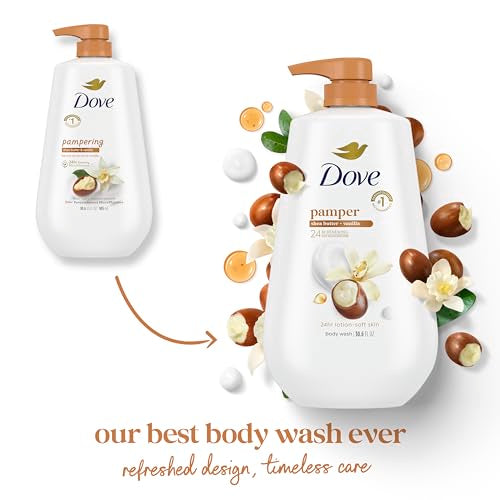 Dove Moisturizing Body Wash, Shea Butter & Vanilla, 30.6 oz