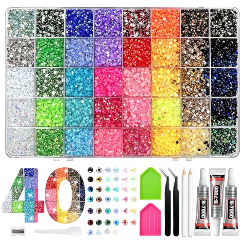 DIY Rhinestone Bedazzling Kit with 40 Colors & Professional Tools