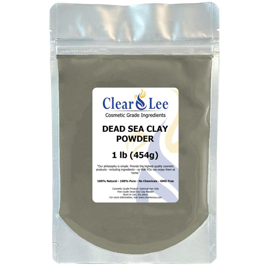 ClearLee Dead Sea Clay Cosmetic Grade Powder - 100% Pure Natural Powder - Great For Skin Detox, Rejuvenation, and More - Heal Damaged Skin - DIY Clay Face Mask (1 LB)