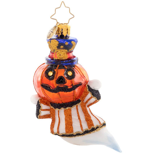 Christopher Radko Hand-Crafted European Glass Halloween Christmas Tree Decorative Ornament, Spooky Smiles Jack-O-Lantern