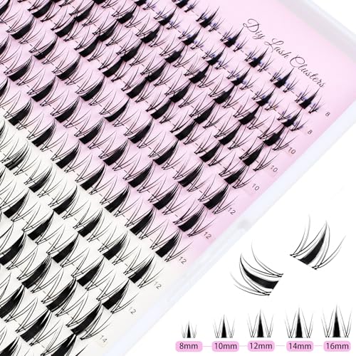 Lash Clusters D Curve 8-16mm Mix - 140pcs Eyelash Extensions