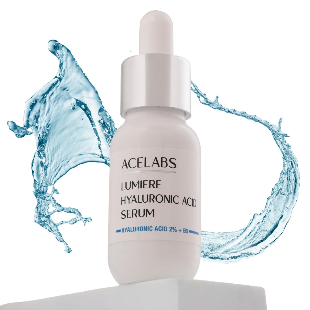 ACELABS Hyaluronic Acid Serum 2% +Vitamin B5 for Face | Hydrates,Visibly Plumps Skin| All Skin Types | With 8 types of Hyaluronic Acid for Skin Moisture and Anti Aging | Hydrating Serum 1.01oz