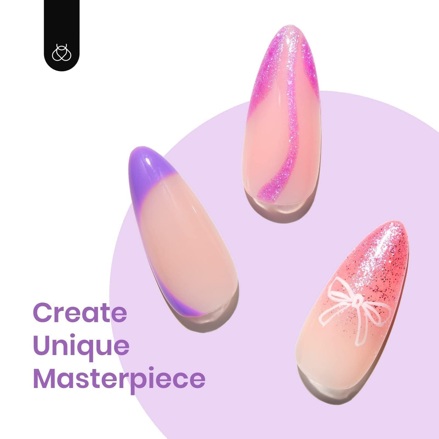 Beetles Gel Nail Polish Set-6 Pcs Fall Gel Nail Polish Colors Dream Pink Glitter Red Purple Yellow Neon Gel Polish Soak Off Nail Lamp Uv Gel Shimmer Polish Manicure Kit Gifts for Women