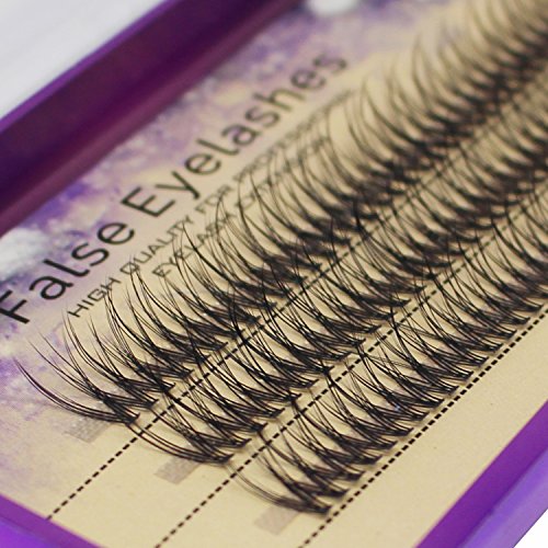 Fish Tail False Lashes 20 Roots Eyelash Extensions C Curl 10mm