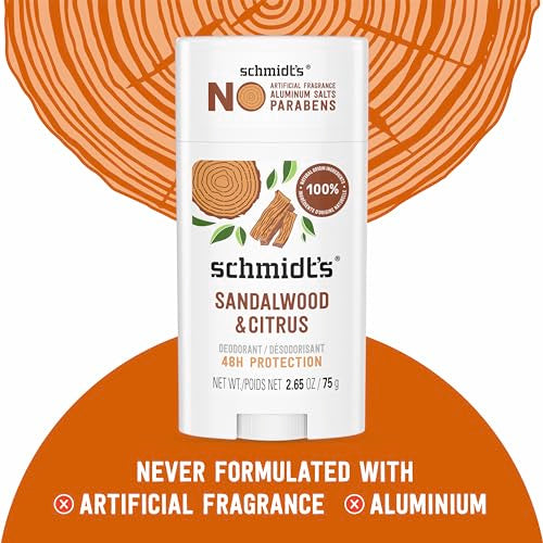 Natural Deodorant Sandalwood & Citrus - 24 Hour Odor Protection