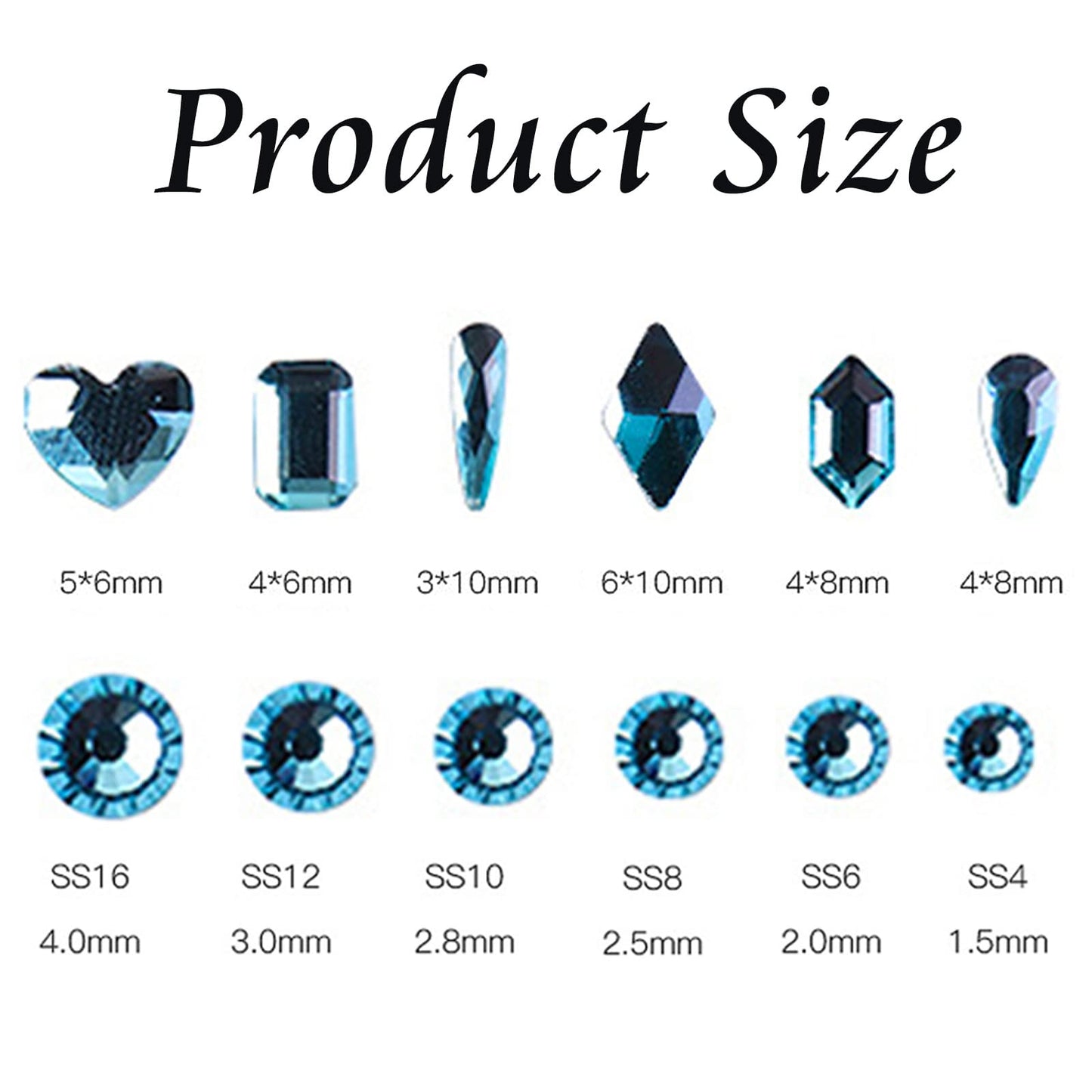 FULZTEY 810Pcs Sky Blue Crystal Rhinestones for Nail Crystal Gems Stones Diamond for Crafts Multi Shape Size Bling Blue Flatback Nail Art Rhinestones Nail Jewels Decoration DIY Crafts Clothes Shoes