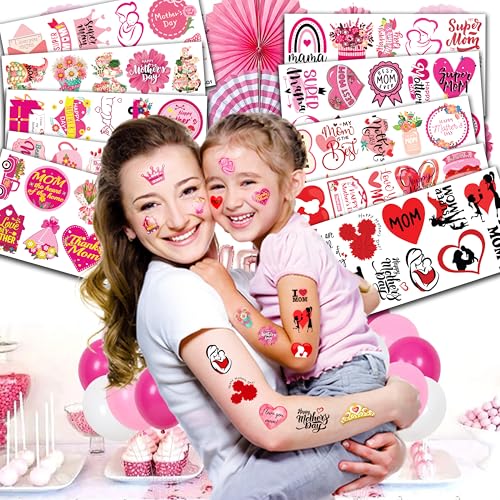 102 PCS Best Mom Ever Temporary Tattoos for Party