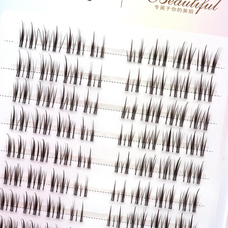 LASGOOS 3D Natural Lash Extensions - Reusable Volume False Eyelashes Set