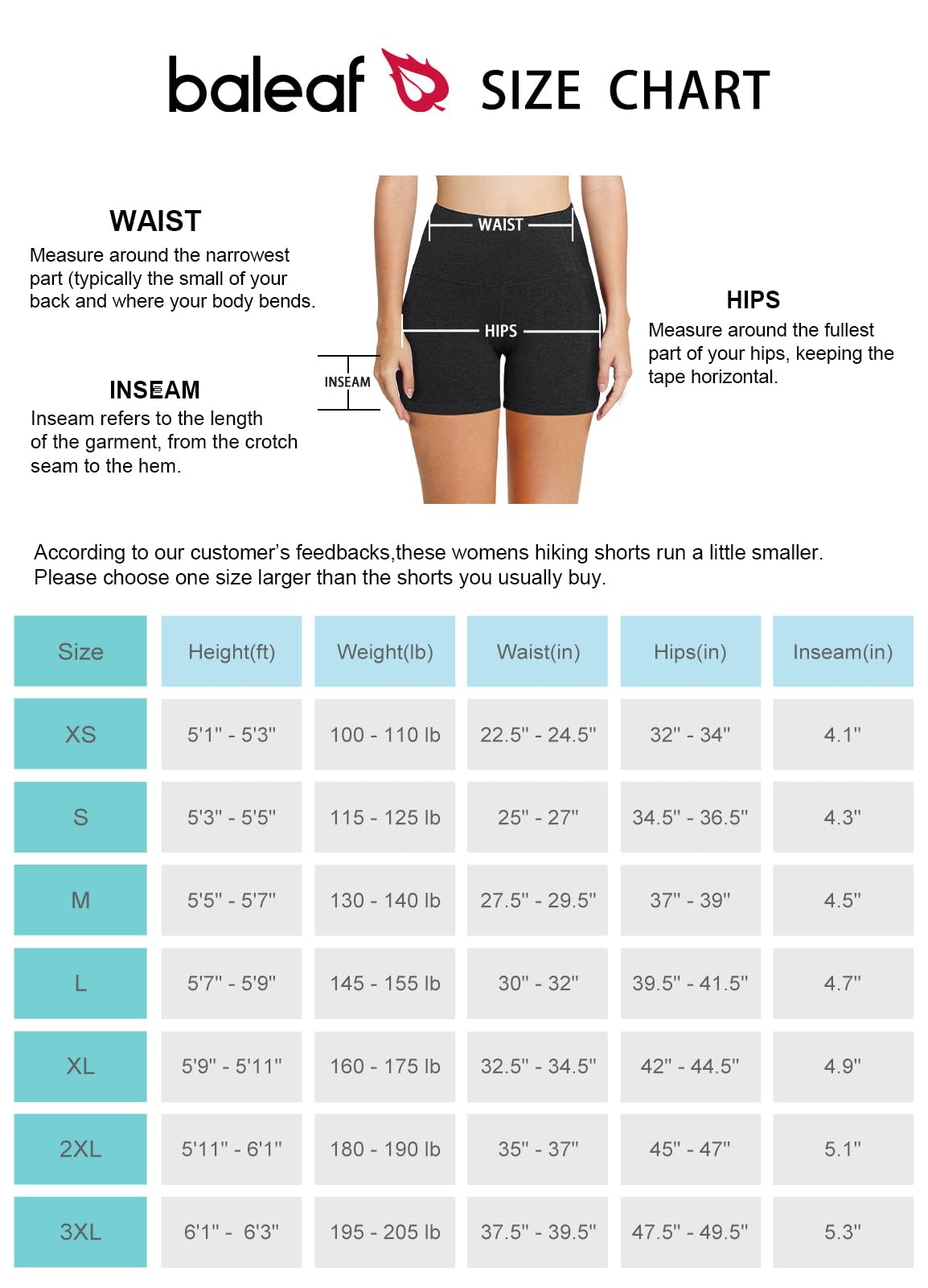 BALEAF Biker Shorts Women Yoga Gym Workout Spandex Running Volleyball Tummy Control Compression Shorts with Pockets 5" Black XS