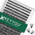 KEYYOU Lash Clusters 300pcs Individual Eyelash Extensions 9-18MM