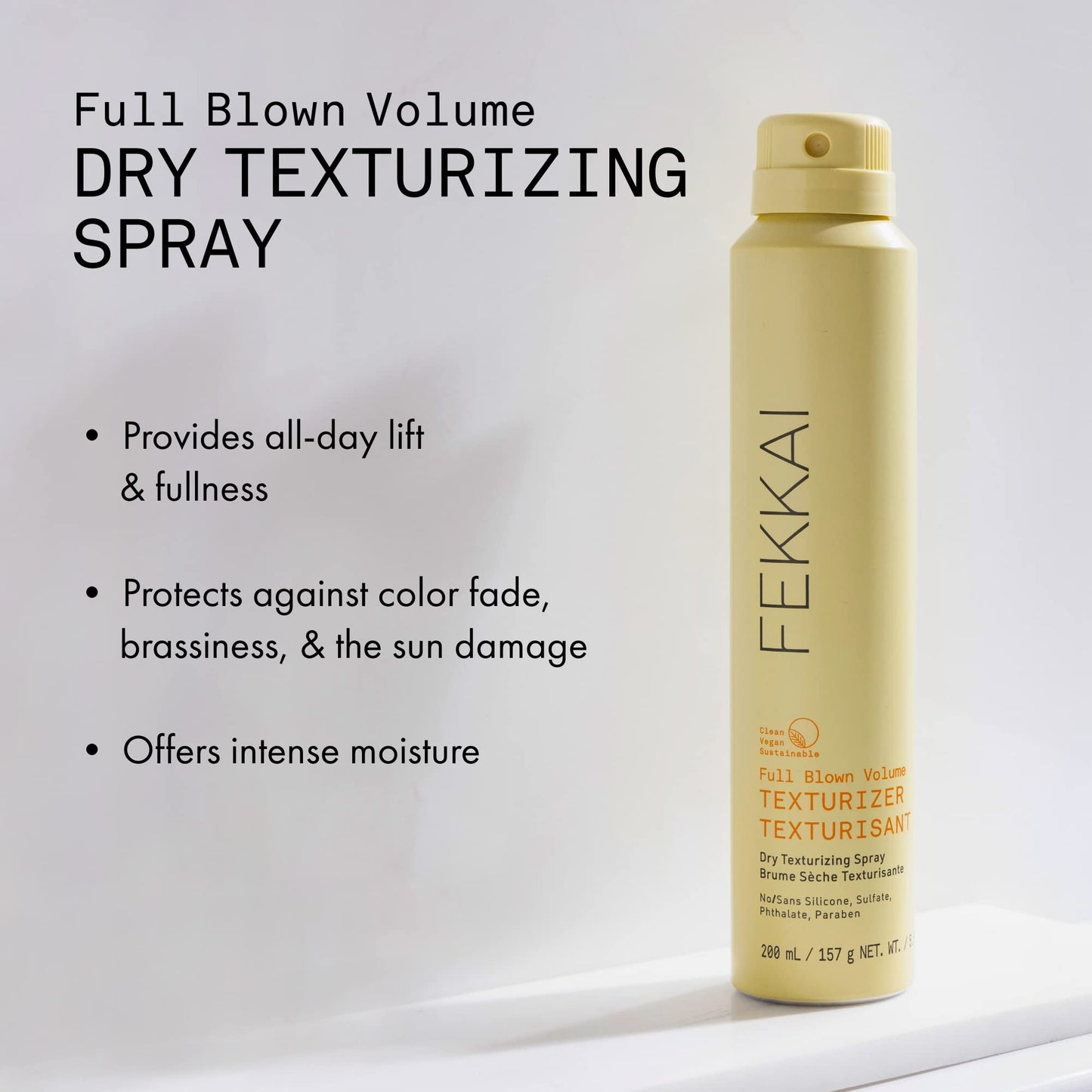 Fekkai Full Blown Volume Texturizer - 5.5 oz - Dry Texturizing Spray - Delivers 2X the Volume for Up to 8 Hours - Free of Sulfates, Parabens, Phthalates - Vegan, Cruelty-Free