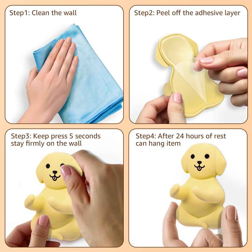 JMYROG Labrador Waterproof Silicone Razor Holder, for Shower Room Bathroom Kitchen Living Room Office Hanging Razors Plugs Towels, Animal Razor Holder for Women, Funny Gifts for Dog Lovers Dog Mom Dad