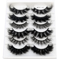 6 Pairs Cat-Eye Fluffy False Eyelashes - 8D Wispy Mink Lashes