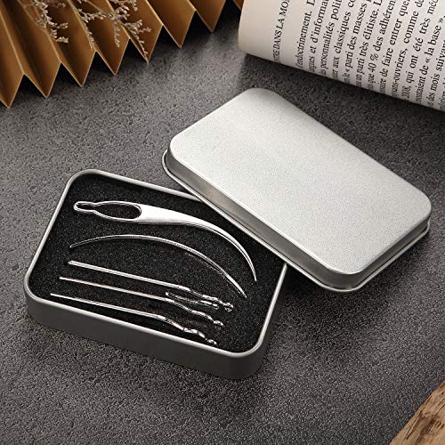 WILLBOND 5 Pcs Dreadlock Interlocking Tool Set with Metal Box