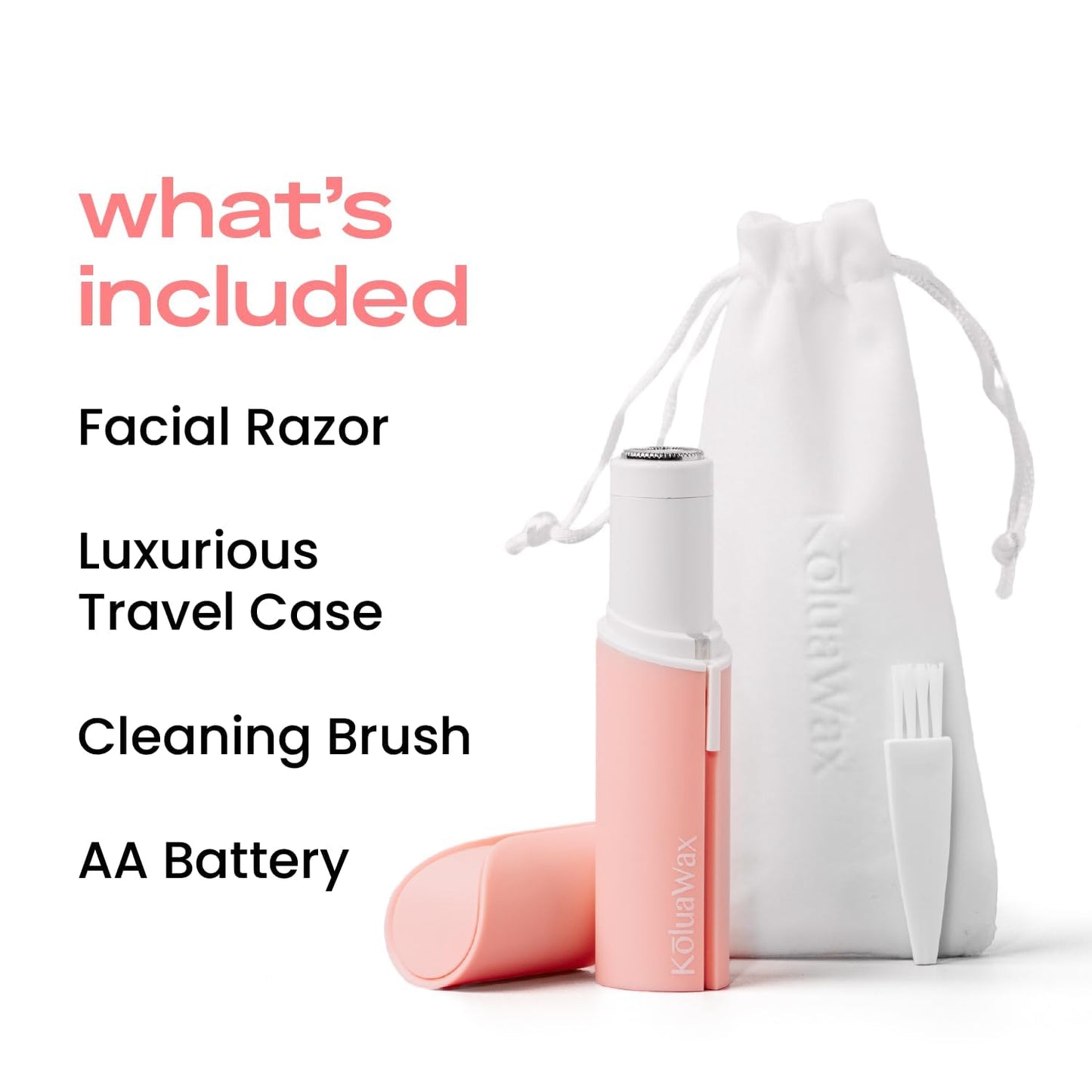 KoluaWax Hard Wax Beads for Hair Removal and Face Razor for Women - Face, Brazilian, Underarms, Back Chest, Bikini Waxing - Shaver for Peach Fuzz, Eyebrow, Upper Lip & More